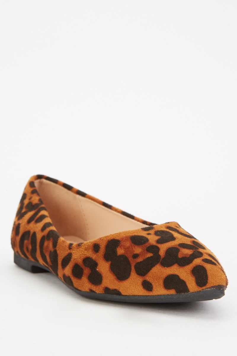Leopard Print Pointy Flats - Just $6