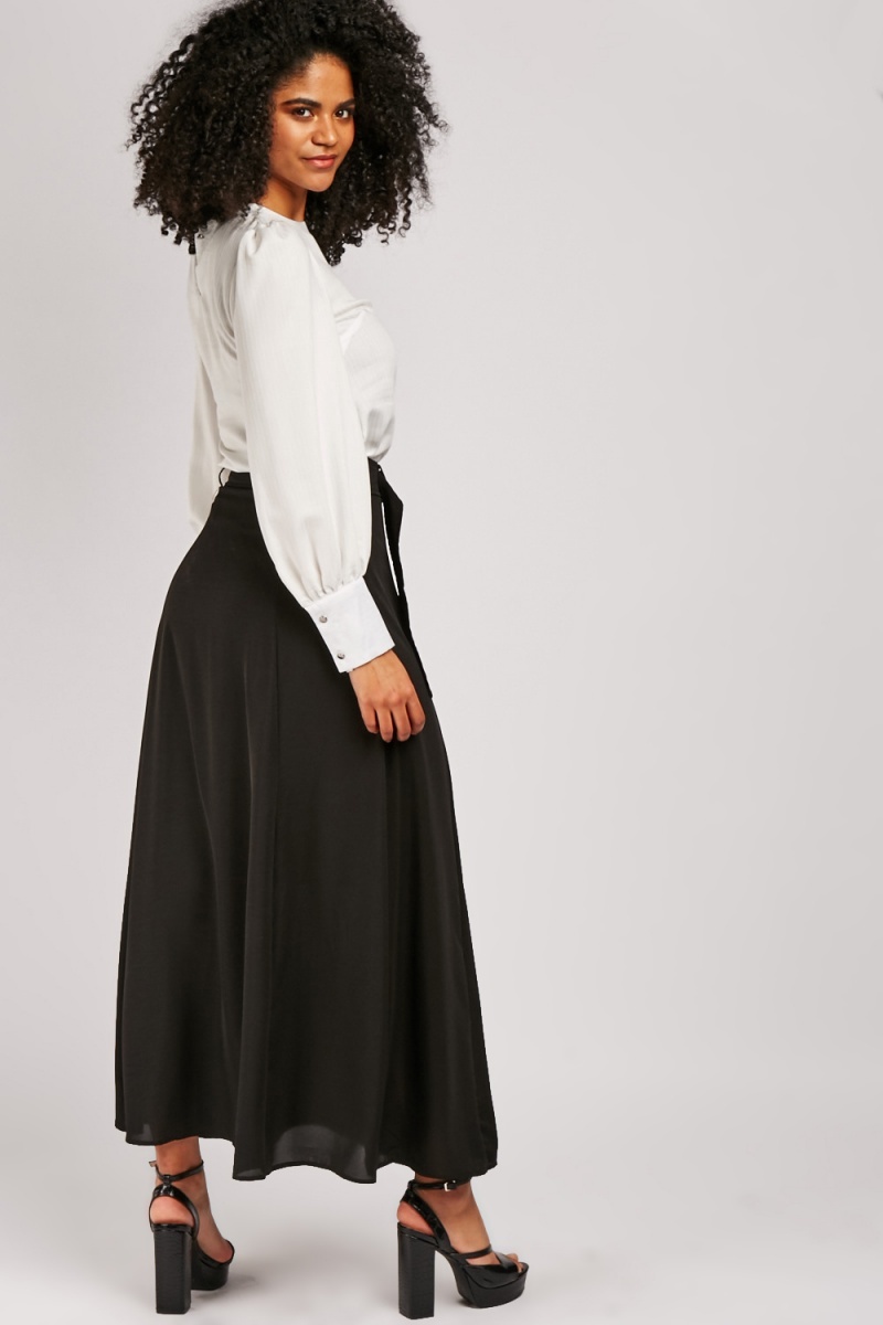 Buckled Belted Maxi Skirt - Just $6