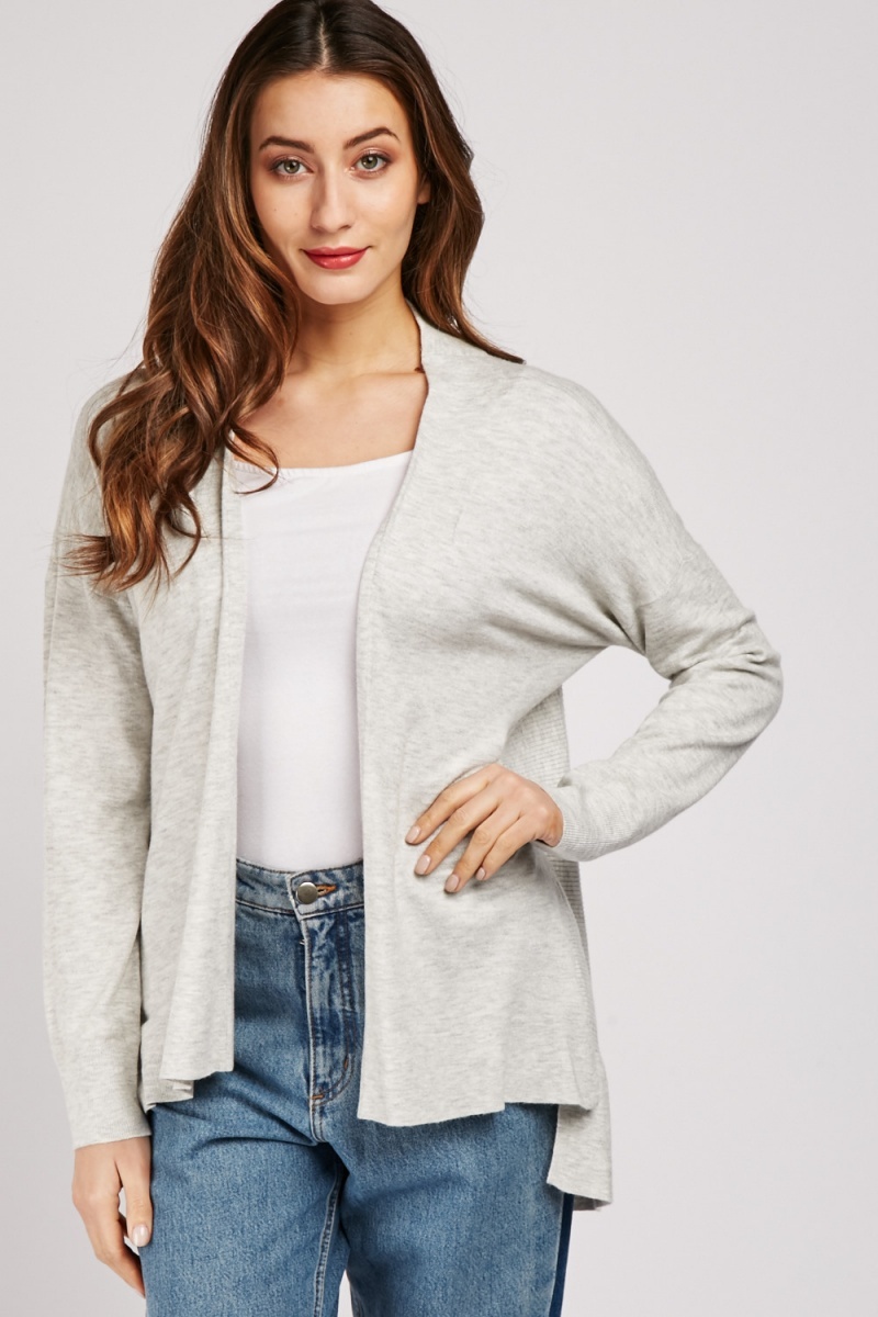 Ribbed Panel Slouchy Cardigan - Just $7