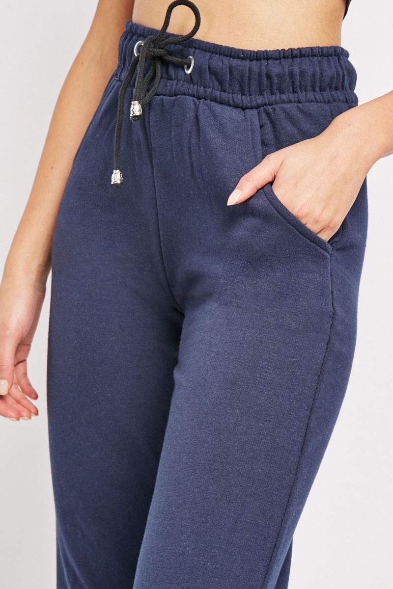 ribbed jogging bottoms