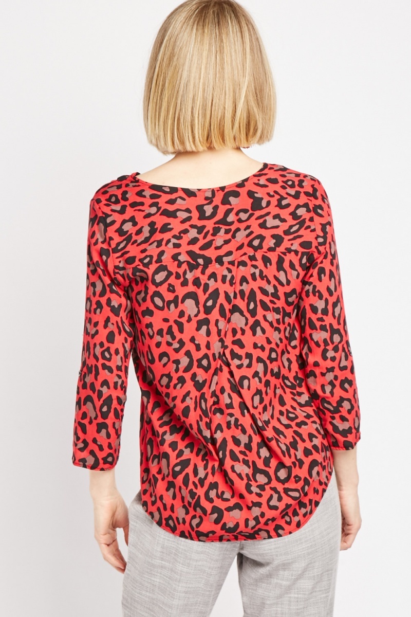 womens leopard blouse