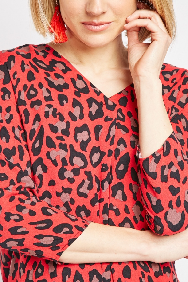 womens leopard blouse