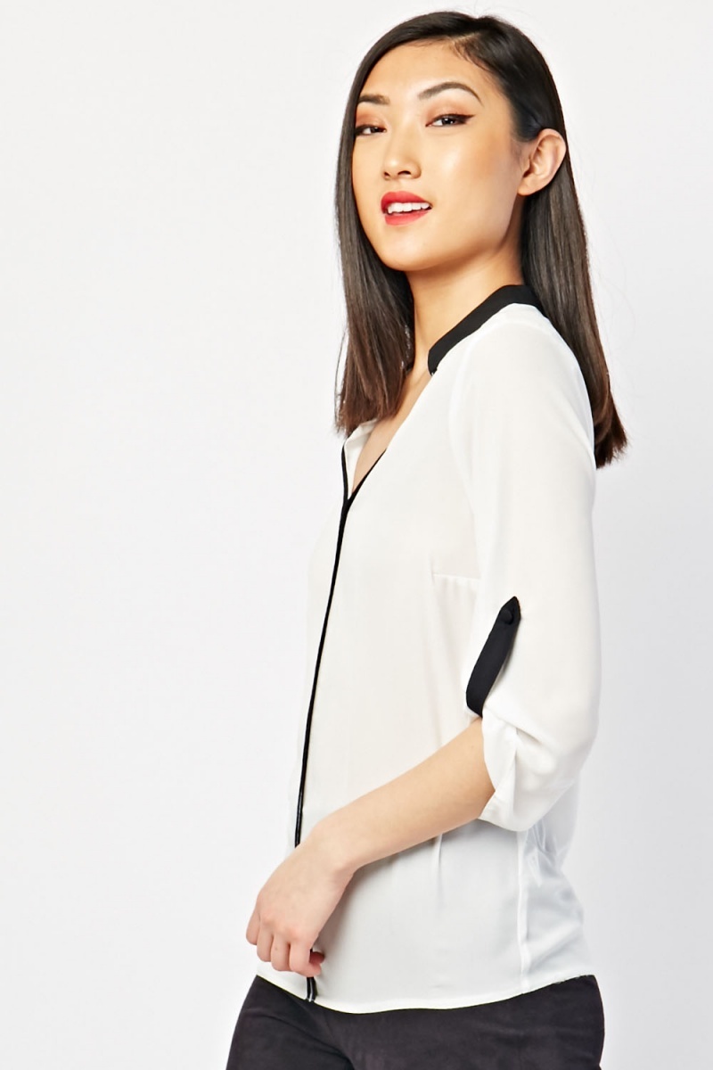 monochrome blouse