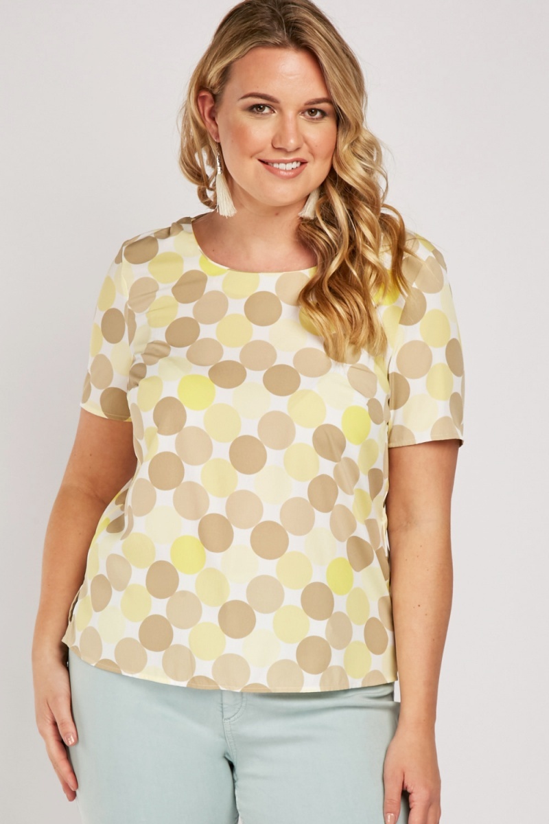 Multi-Coloured Polka Dot Top - Just $6