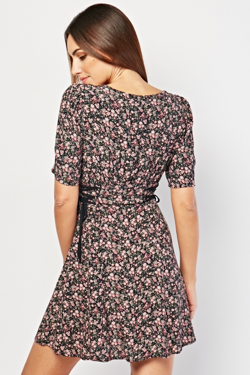 Ditsy Floral Print Mini Dress - Just $7