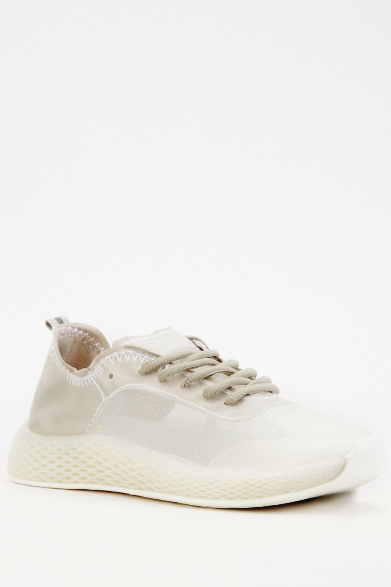 Sheer Honeycomb Sole Trainers - Just $7