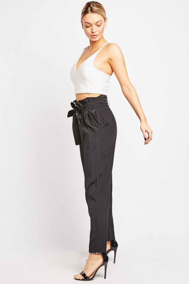 High Waisted Straight Cut Trousers - Just $6