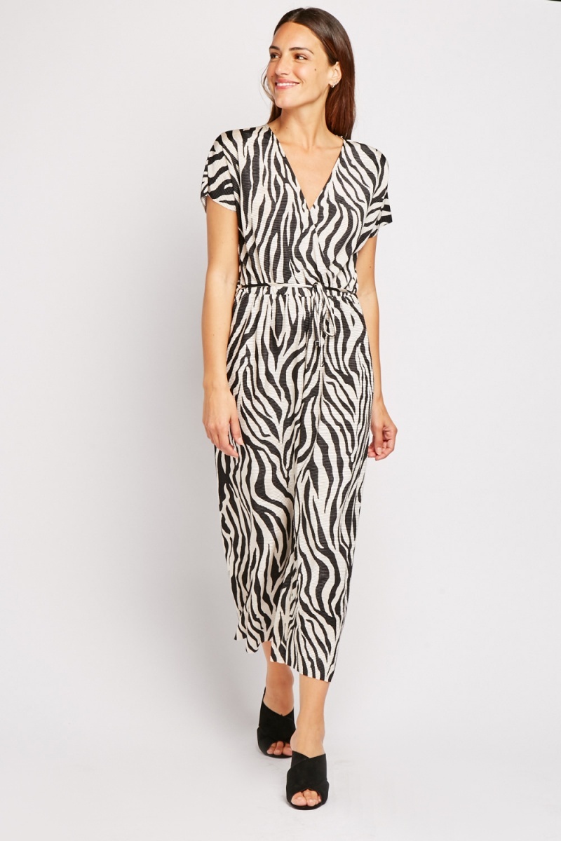 zebra print jumpsuit