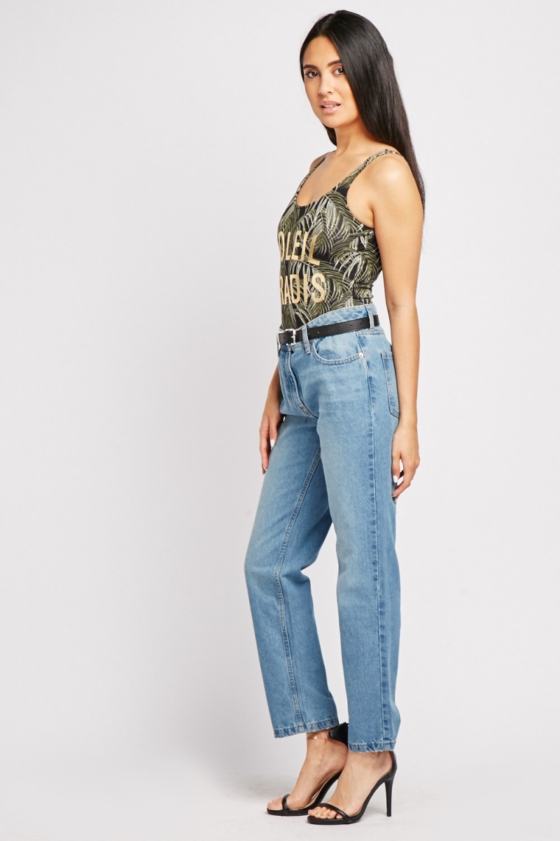 Relaxed Fit Denim Blue Jeans - Just $6
