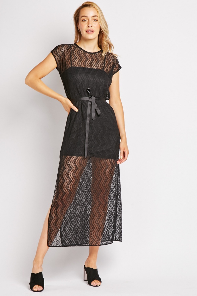 black dress with slits on sides