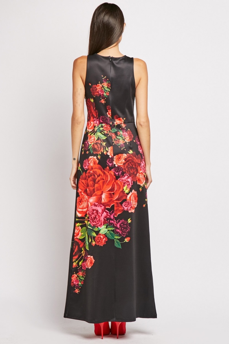 Rose Print Maxi Dress - Just $6