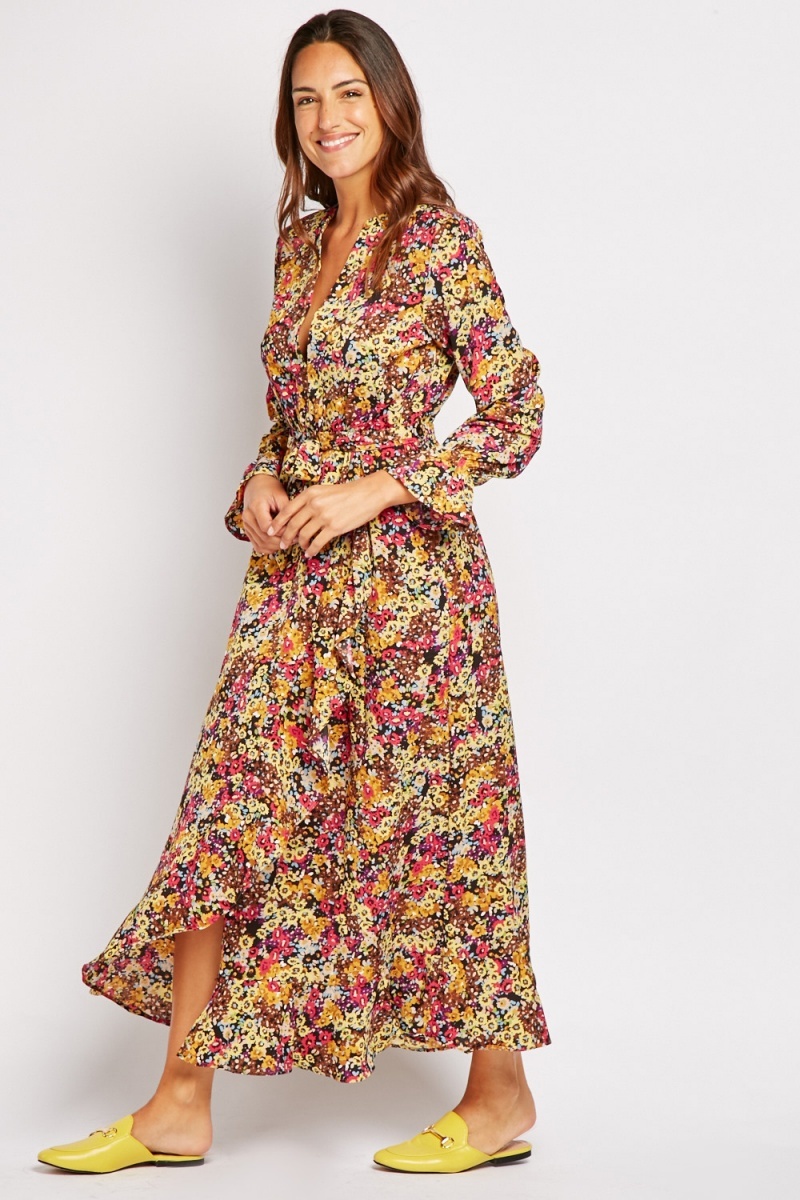 Ditsy Floral Print Maxi Dress - Just $7