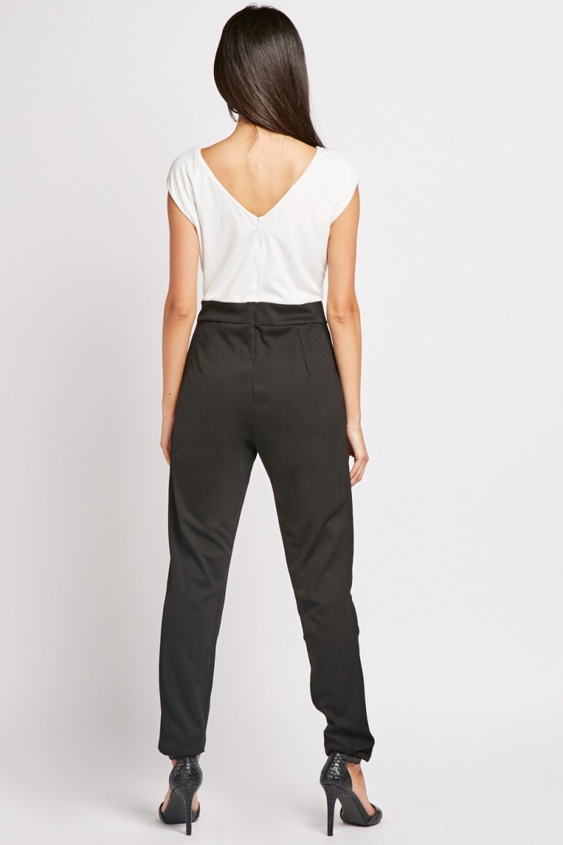 two tone jumpsuit