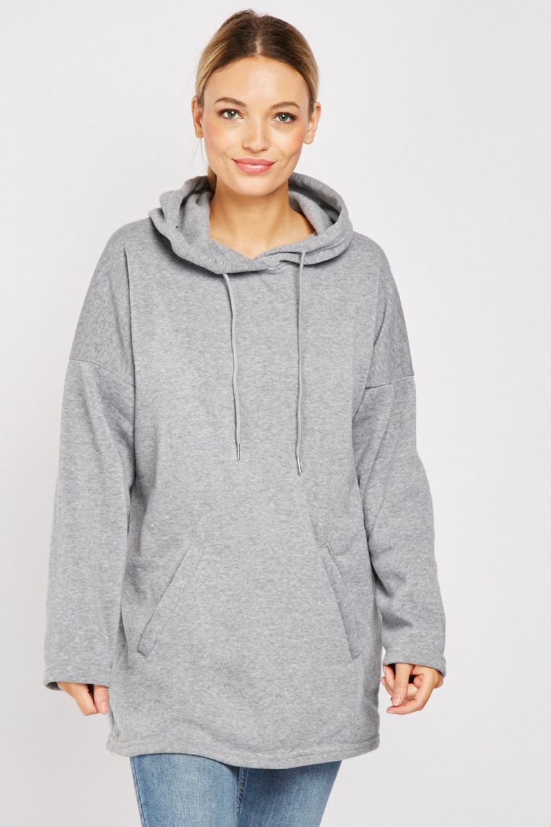 Speckled Pouch Pocket Front Hoodie - Just $6