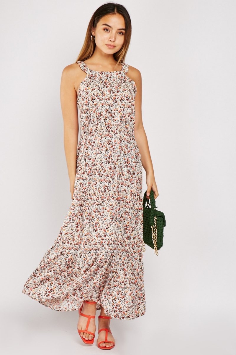 Ditsy Floral Maxi Halter Dress - Just $7