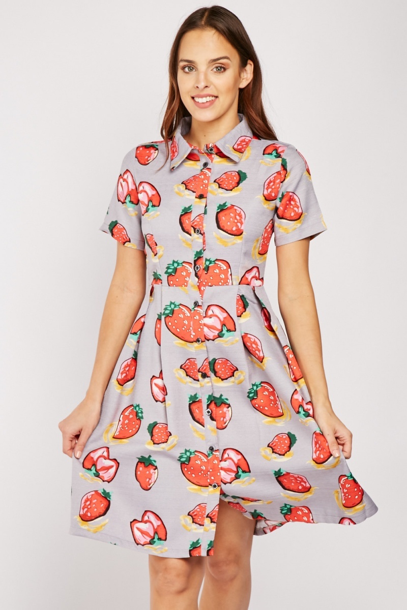 Fadesignerrj Strawberry Dress Womens 