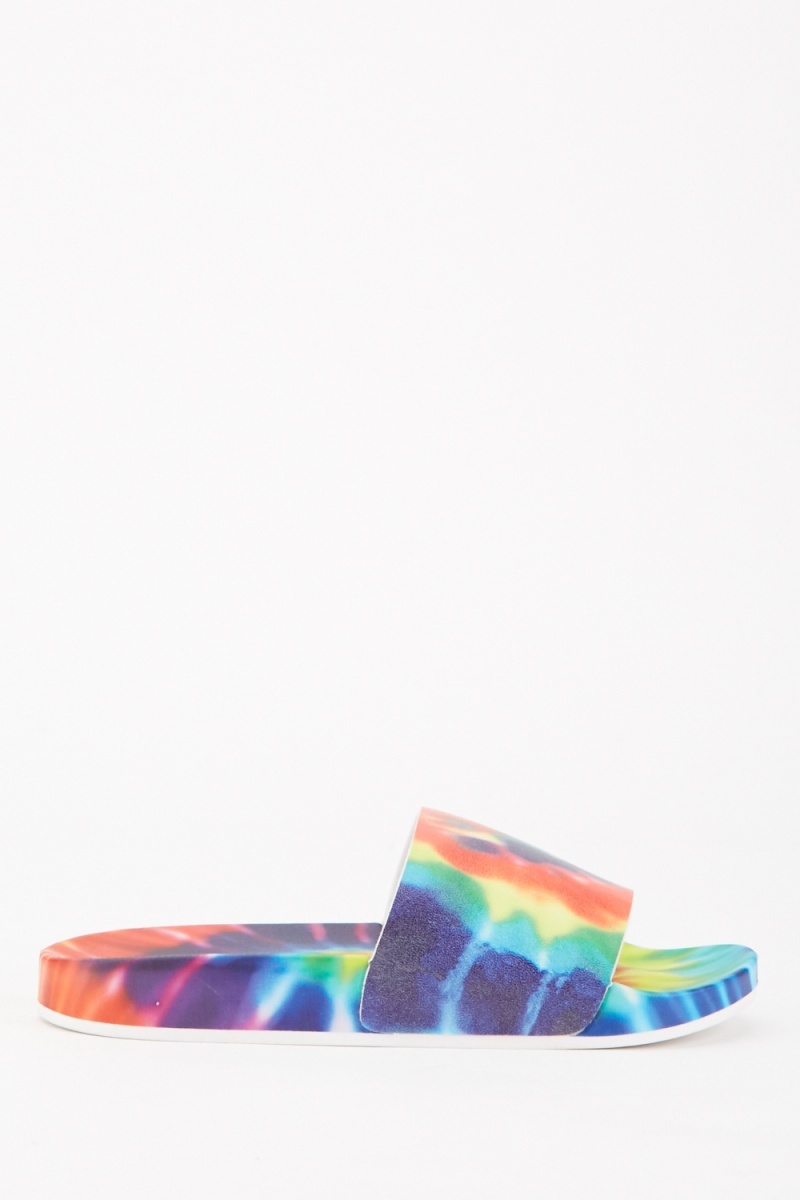 tie dye nike sandals