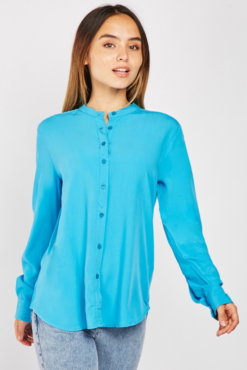 Mandarin Collar Blouse Just 7