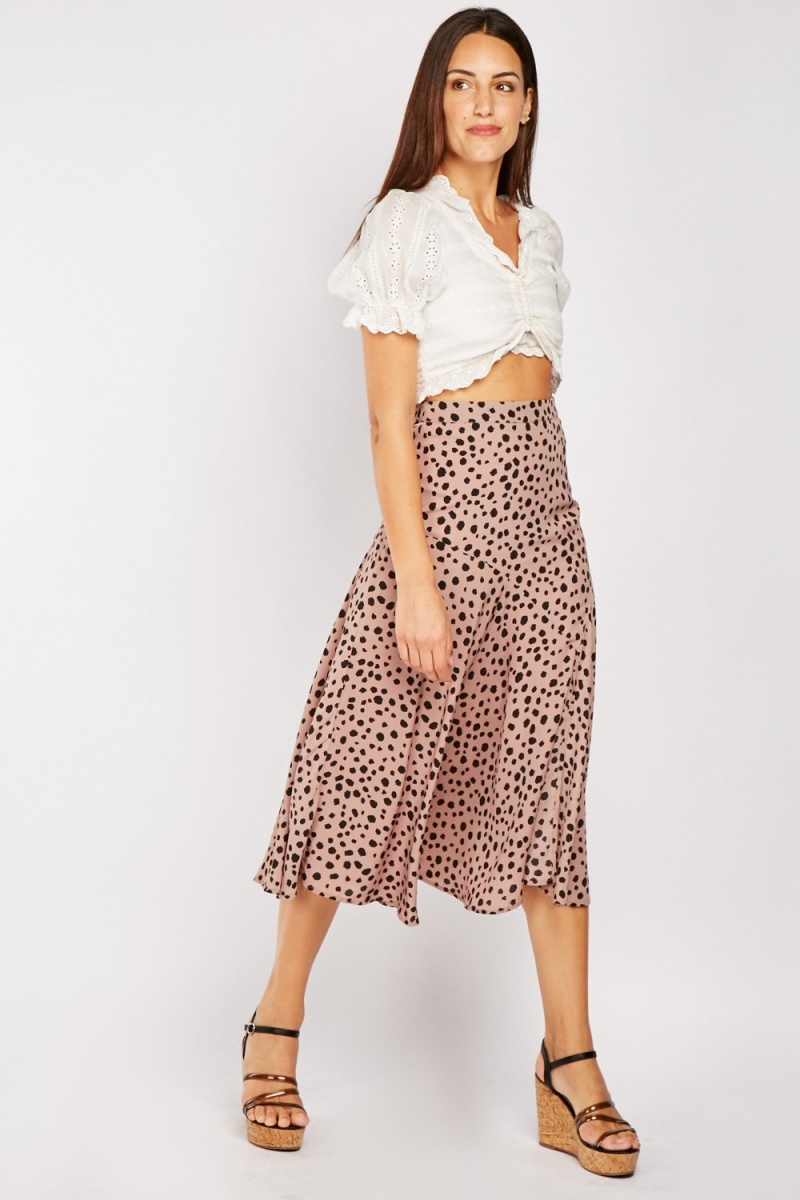 Speckled Midi Godet Skirt - Just $7