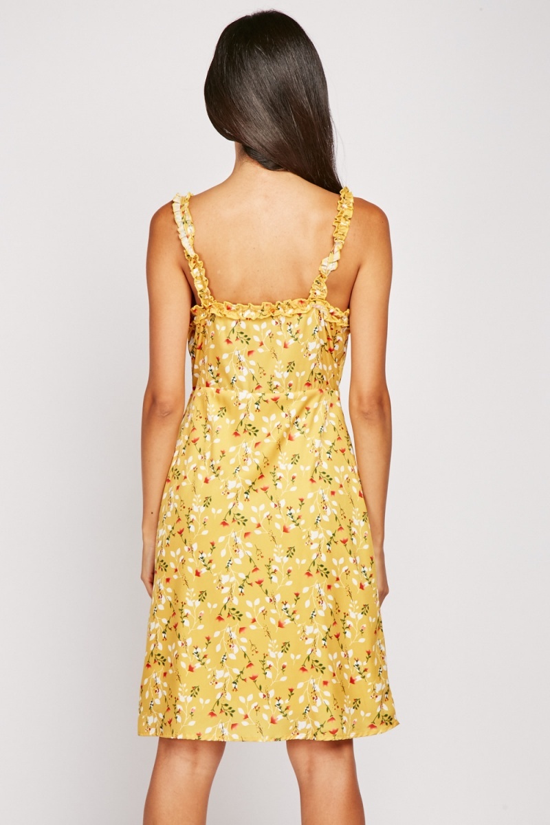 Ruffle Floral Sun Dress - Just $7