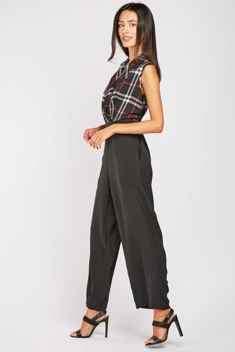 tartan jumpsuit