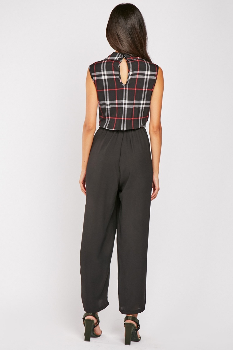 tartan jumpsuit