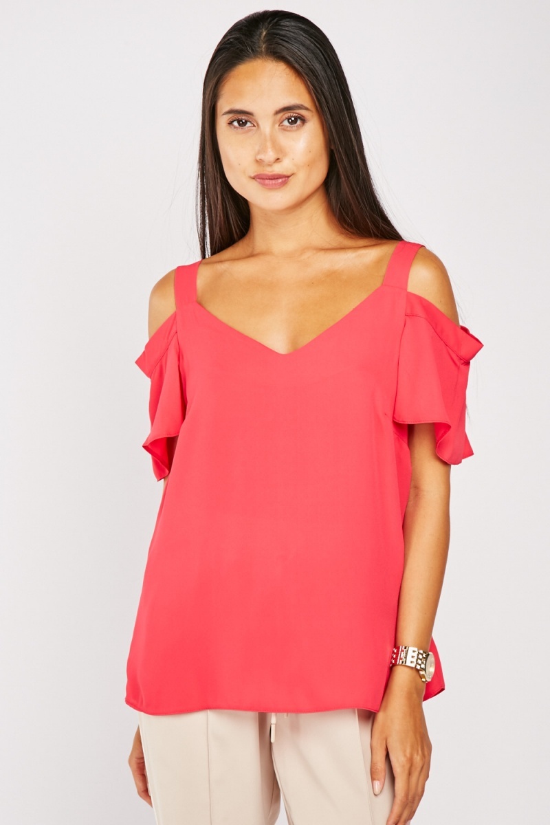 ladies cold shoulder tops uk