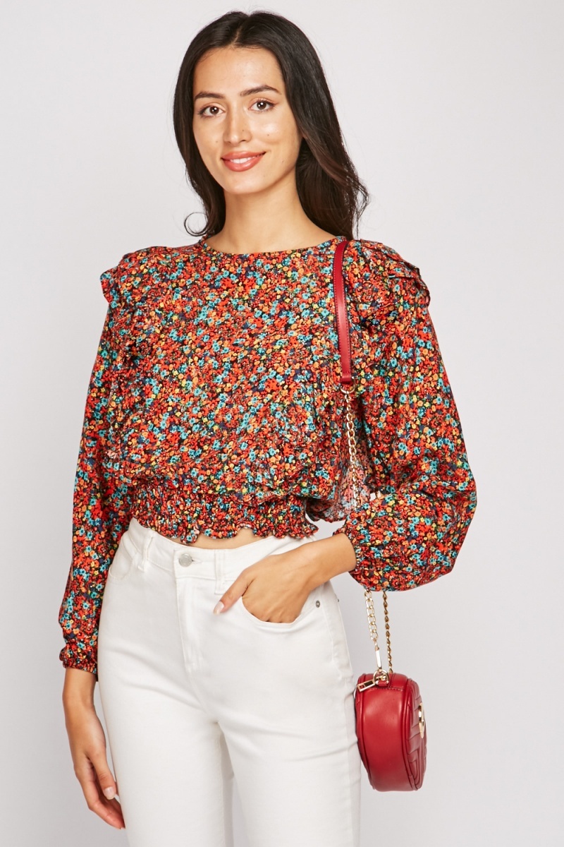 ditsy print blouse