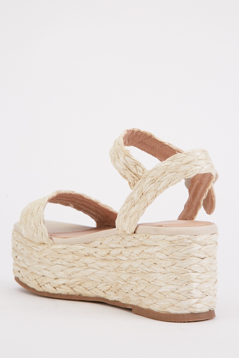 Braided Weave Wedge Heel Sandals - Just $7