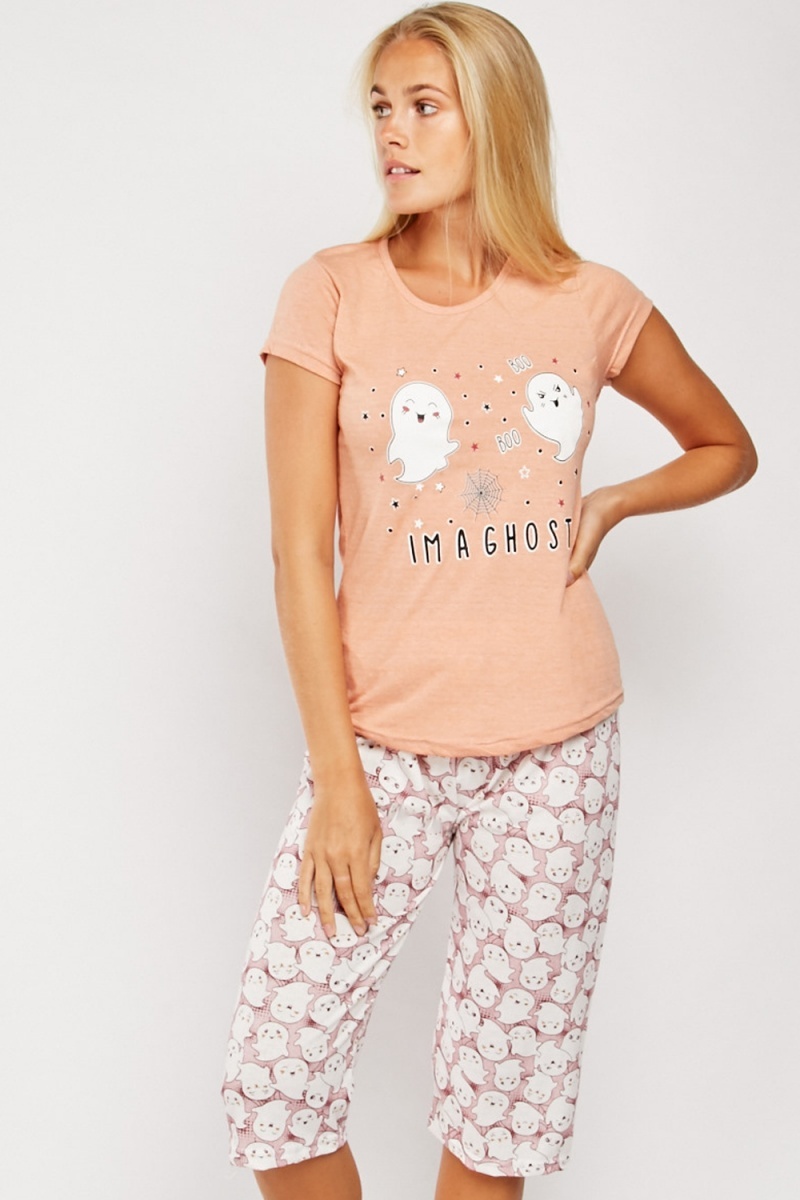 Ghost Print Pyjama Set - Just $6