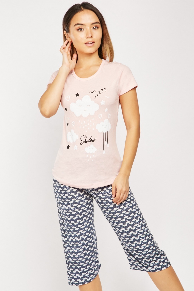 Novelty Print Cotton Pyjama Set - Just $7