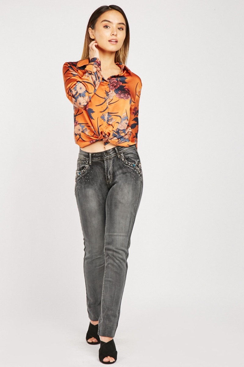 flat front jeans