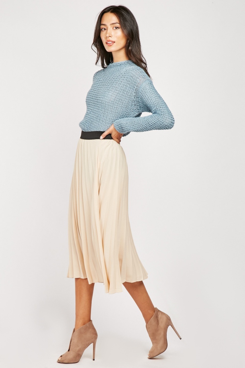 Pleated Midi Skirt - Just $7