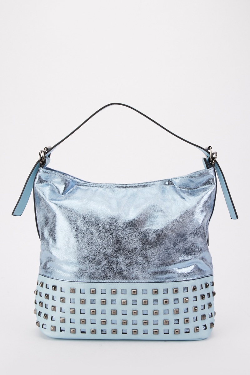 Shimmery Studded Tote Bag - Blue or Green - Just $7