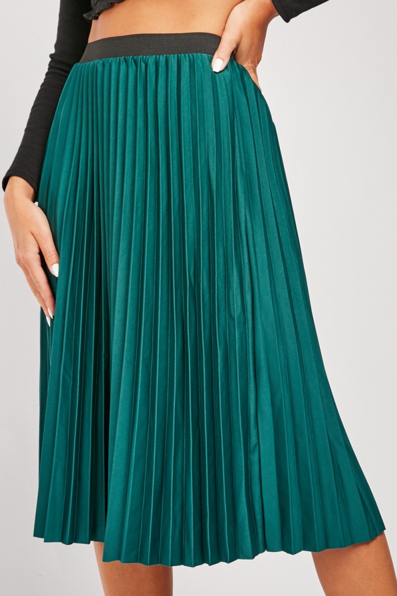 Dark Green Midi Skirt Just 7 8377