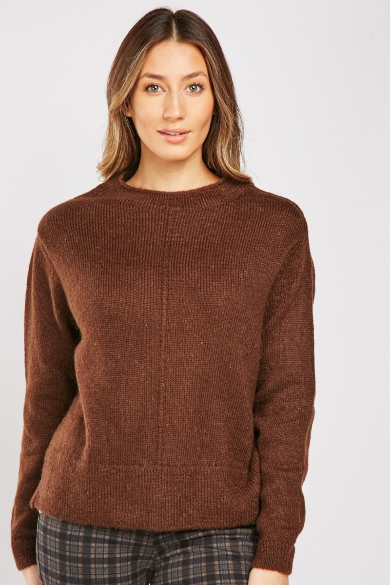 Casual Herringbone Knit Jumper - 4 Colours - Just $7