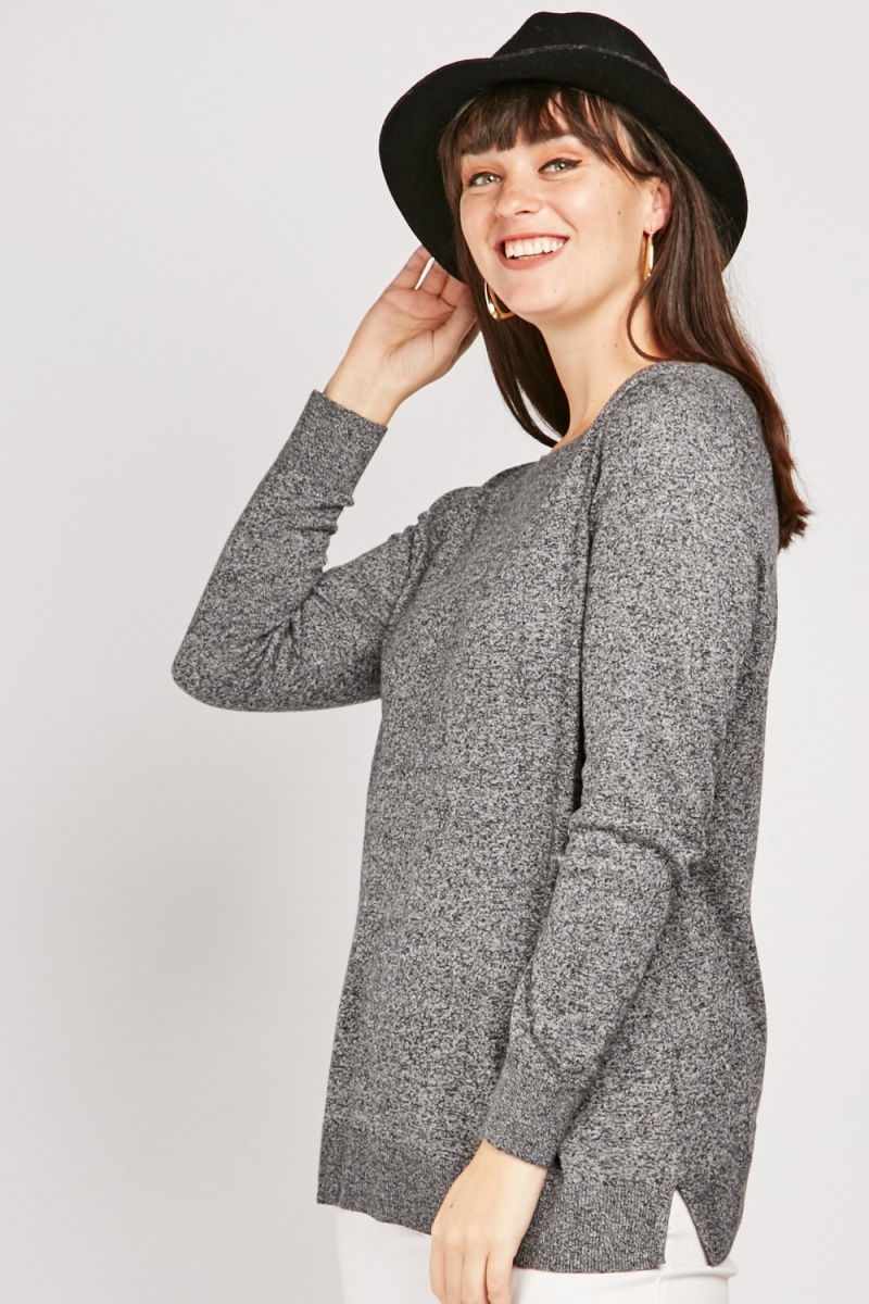 Speckled Jersey Knit Sweater - Just $7