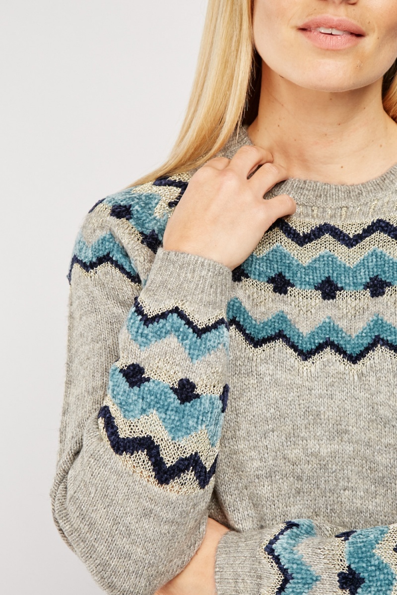 Fair Isle Knit Jumper Just 6