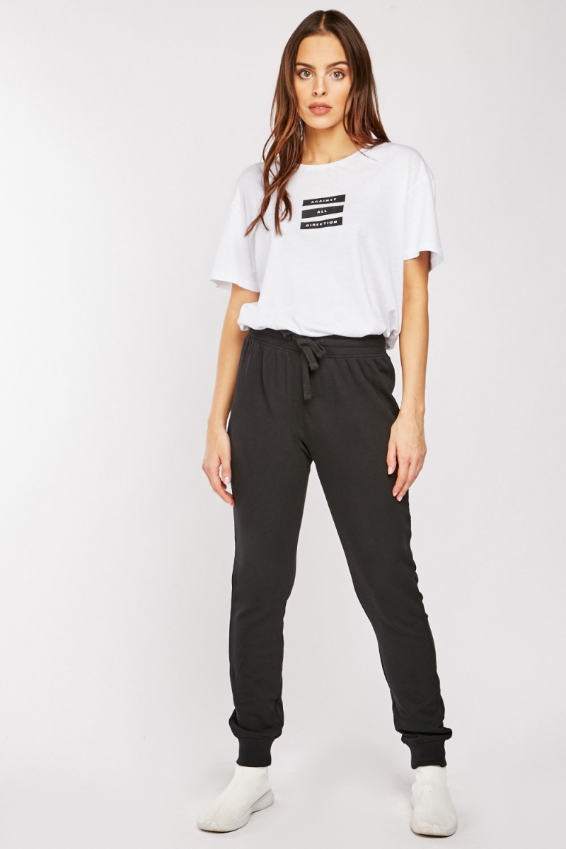 Casual Black Jogging Bottoms - Just $7