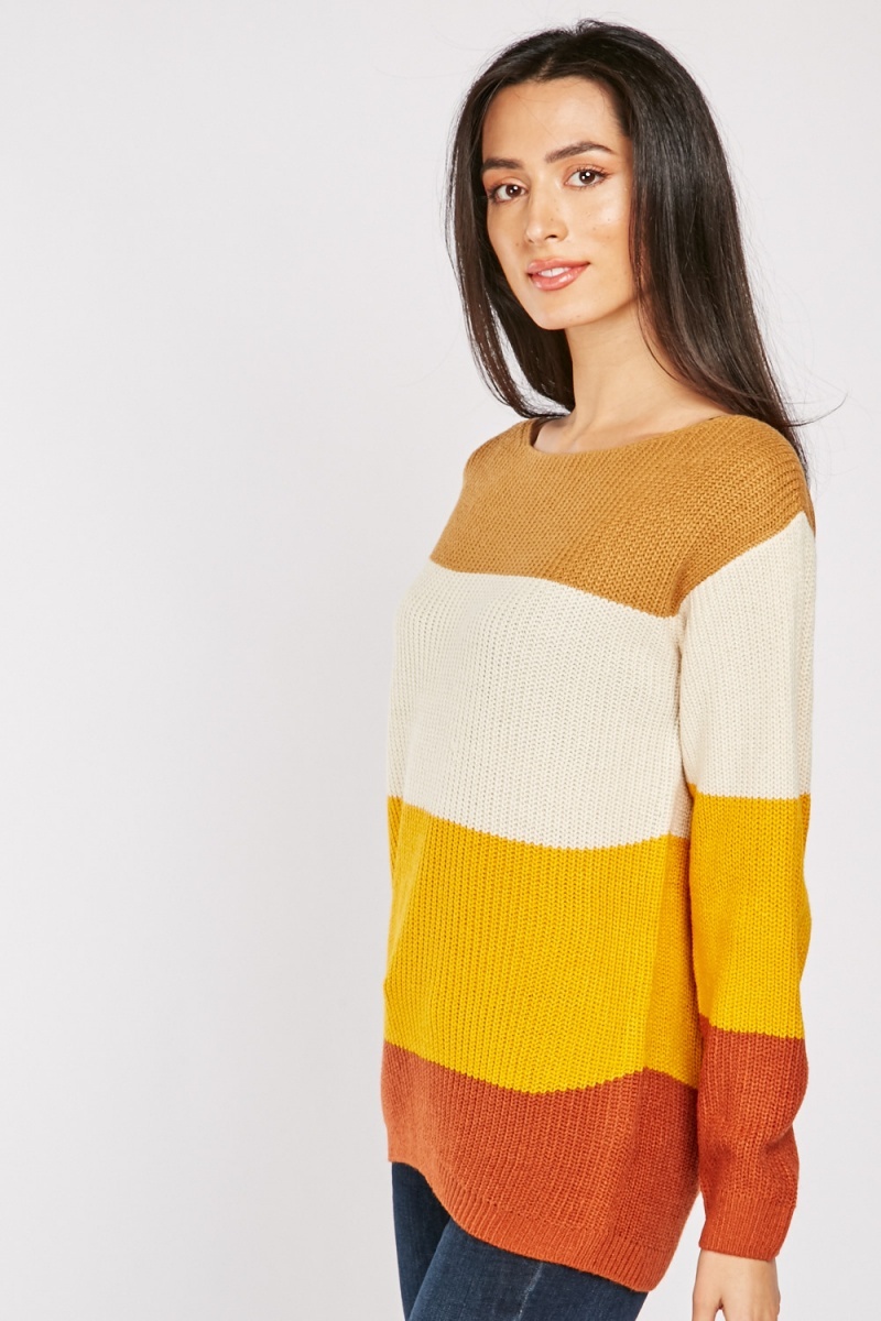 Colour Block Knit Jumper - Just $7