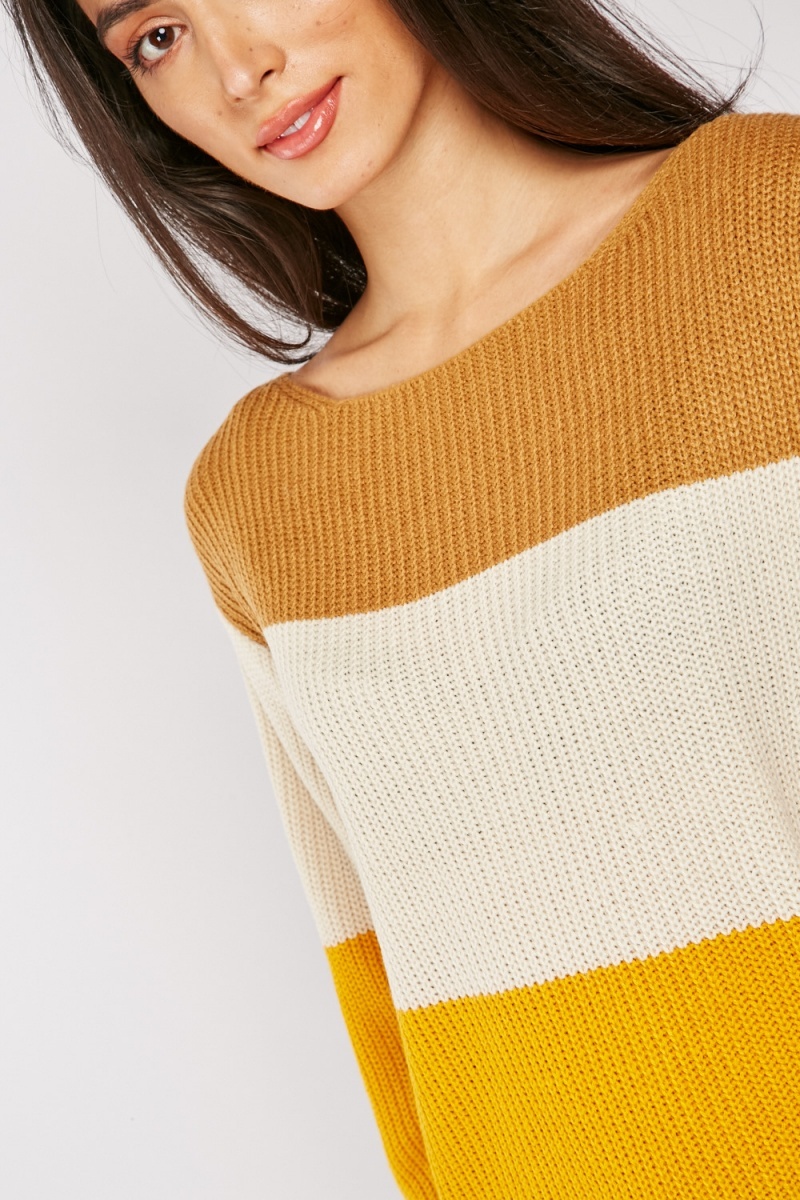 Colour Block Knit Jumper - Just $7