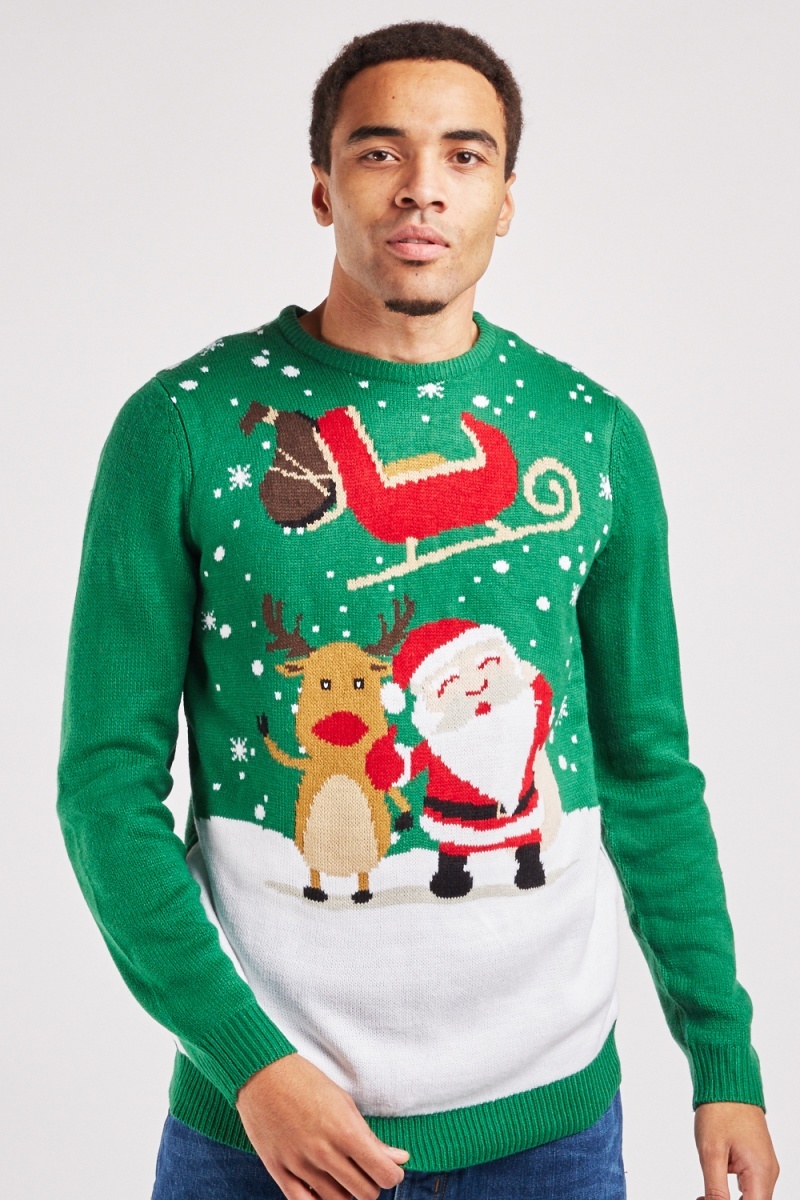 Santa Reindeer Knitted Jumper - Just $7