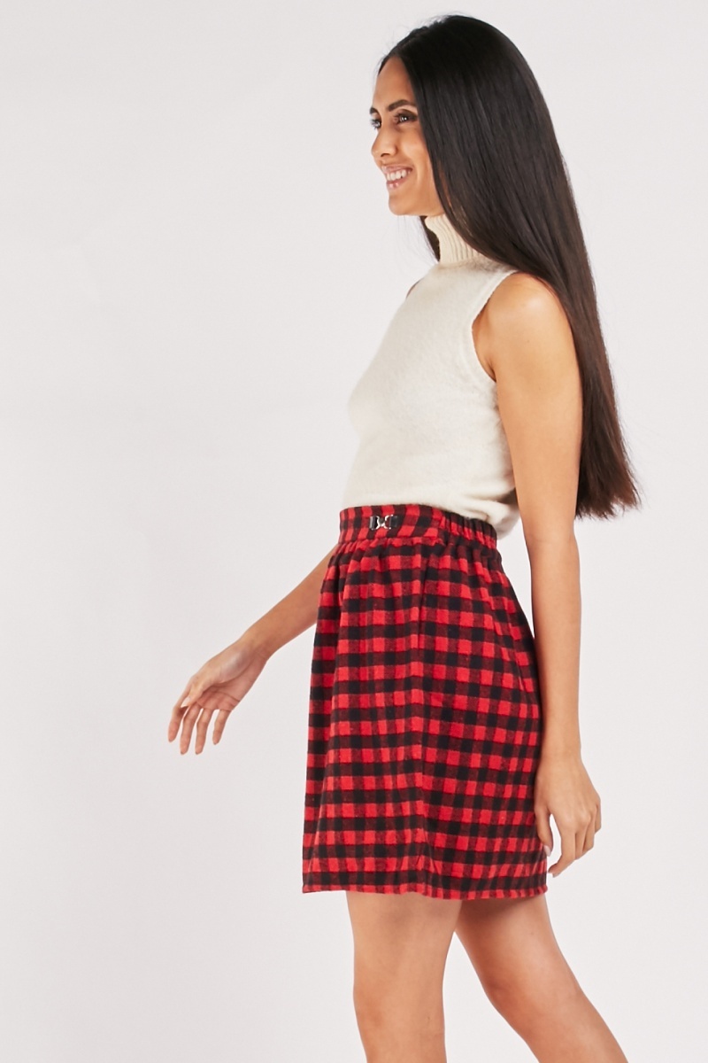 Plaid Mini Skirt - 3 Colours - Just $7