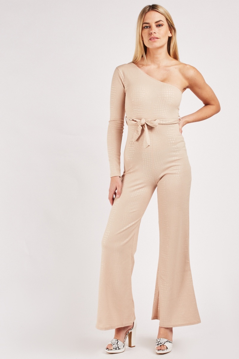 beige jumpsuit