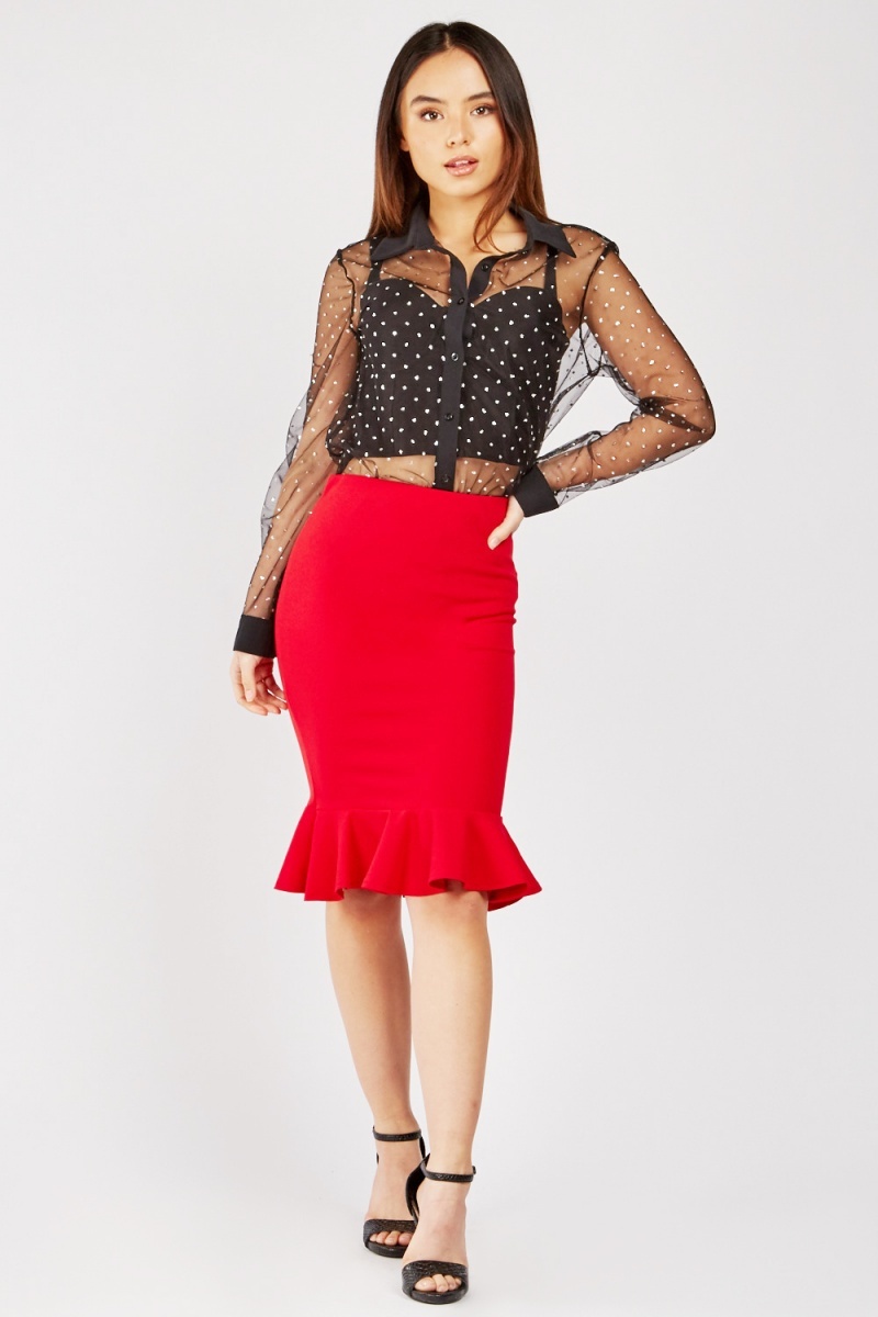 Ruffle Peplum Skirt - Just $7