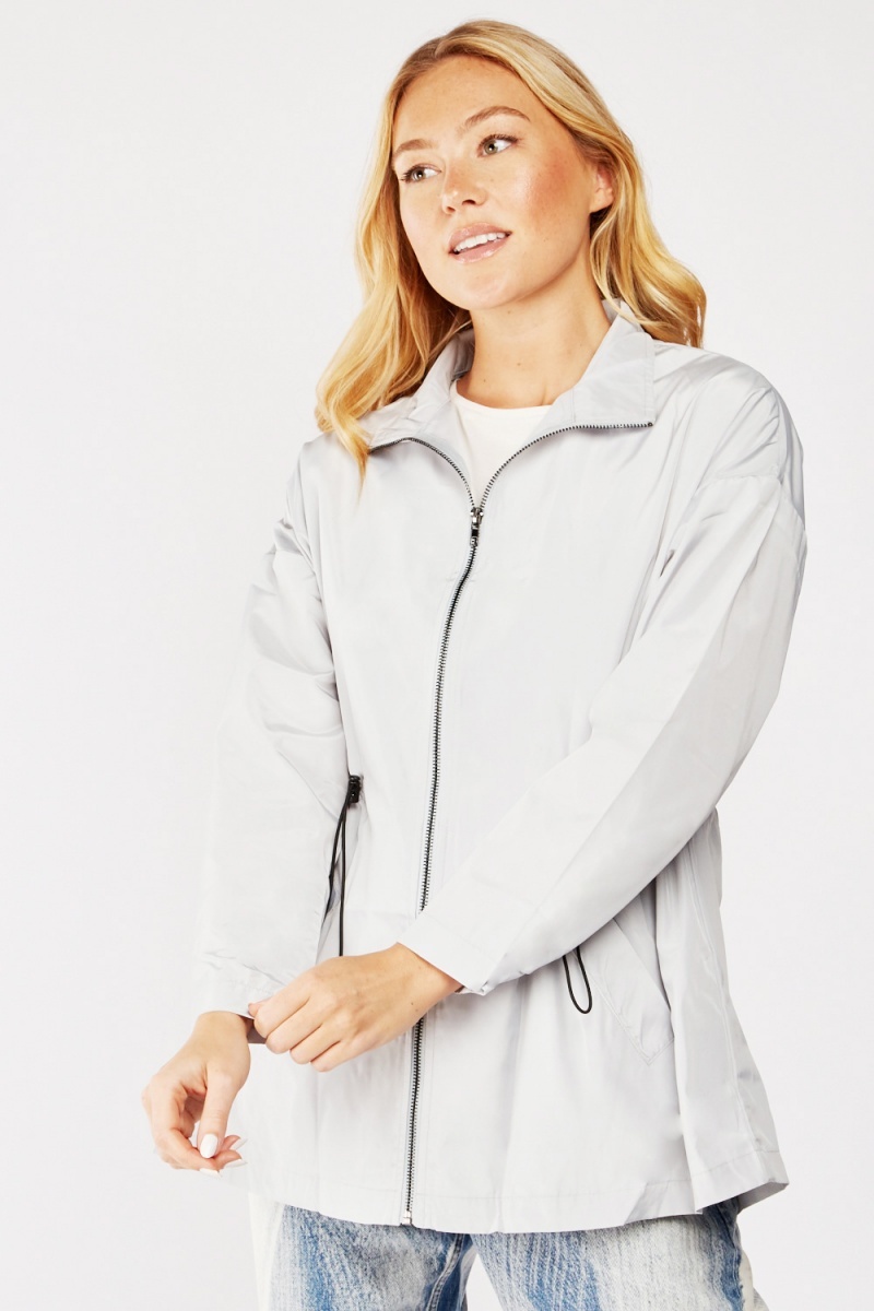 Toggle Waist Light Grey Jacket - Just $7