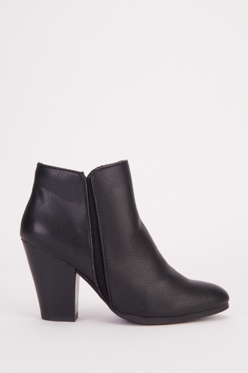 Slanted Heel Ankle Boots - Just $7