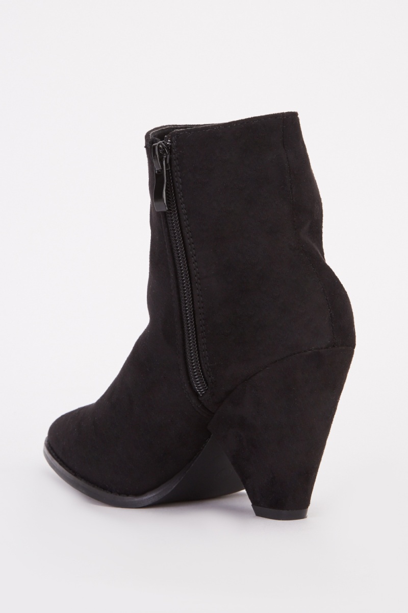 Cone Heel Ankle Boots - Just $7