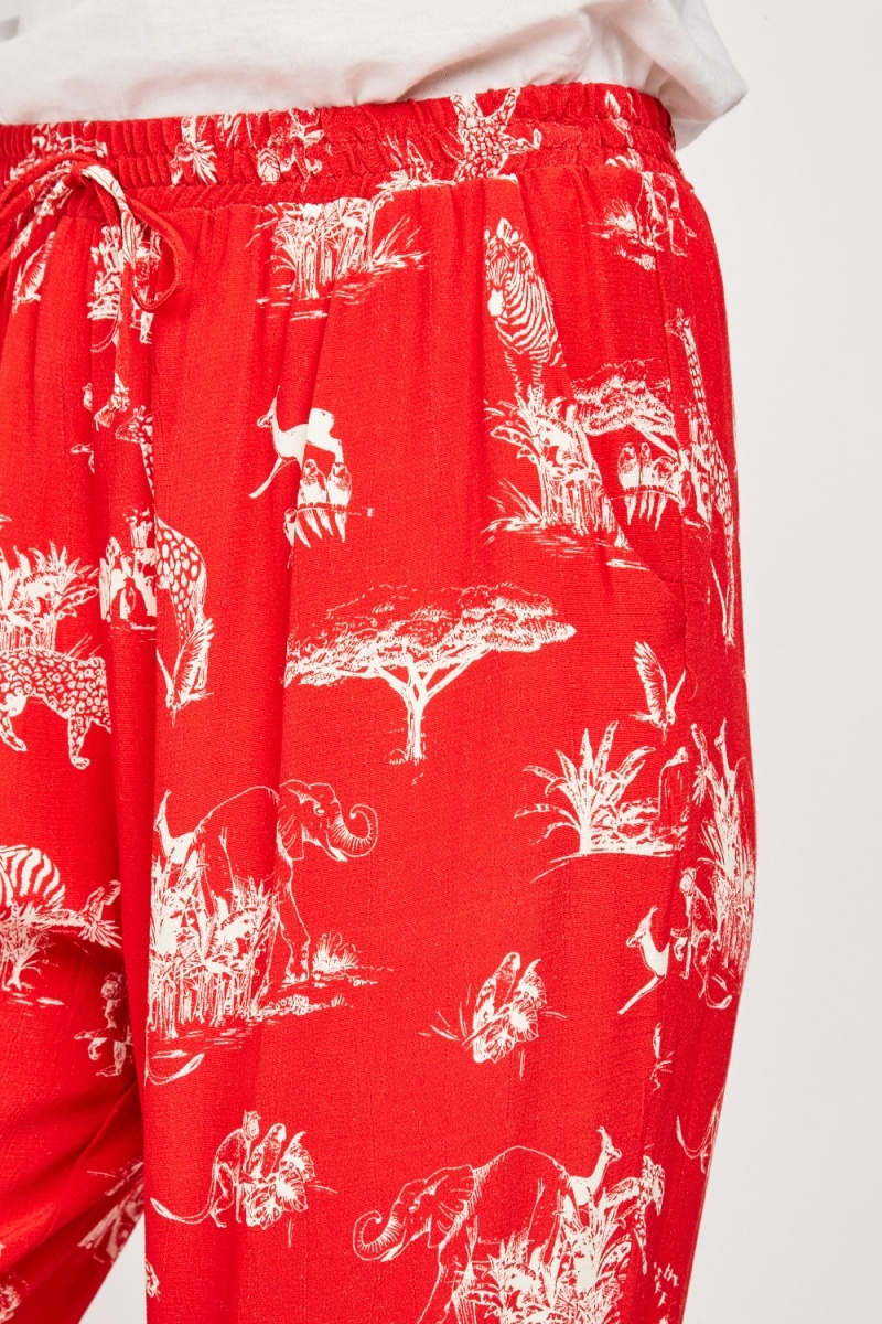 Wildlife Animal Print Trousers - Just $7