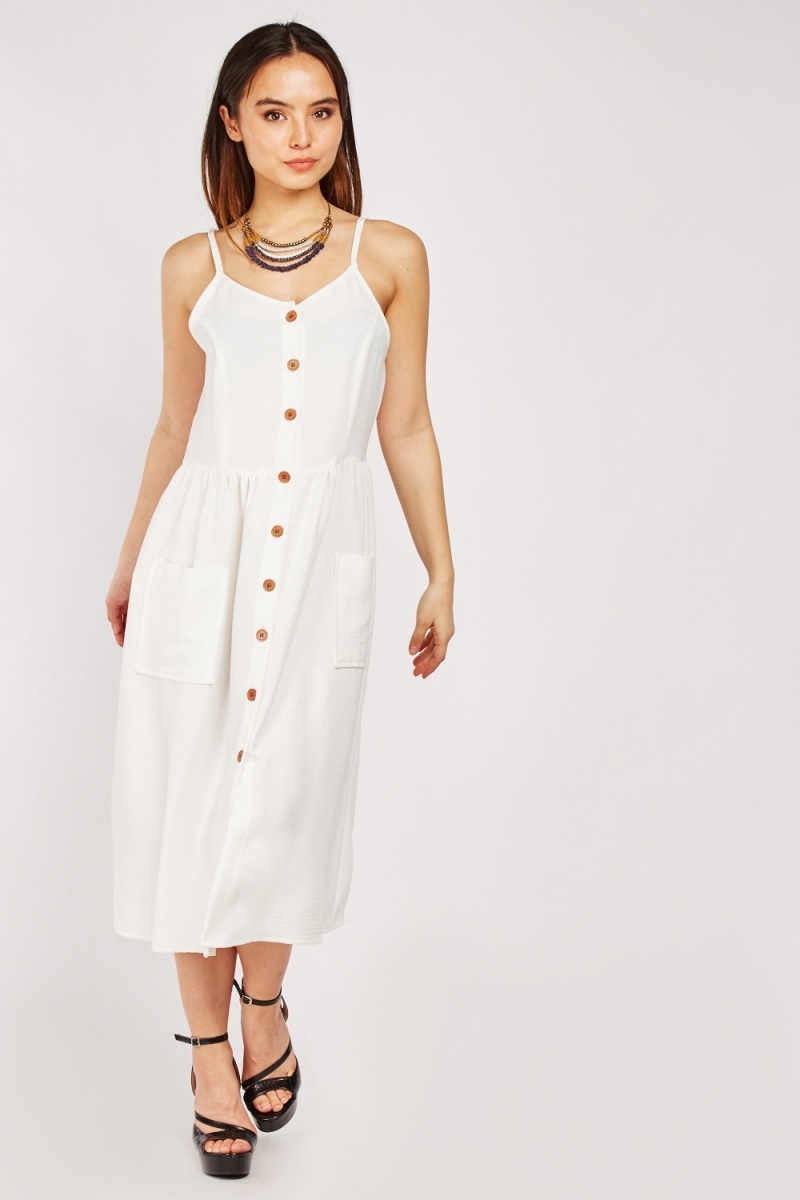 Button Front Midi Dress - Just $7